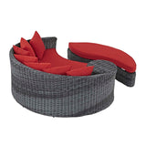 Summon Outdoor Patio Sunbrella® Daybed Canvas Red EEI-1993-GRY-RED