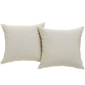 Convene Two Piece Outdoor Patio Pillow Set Beige EEI-2001-BEI