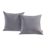 Convene Two Piece Outdoor Patio Pillow Set Gray EEI-2001-GRY