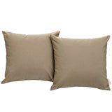 Convene Two Piece Outdoor Patio Pillow Set Mocha EEI-2001-MOC