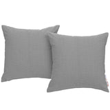 Summon 2 Piece Outdoor Patio Sunbrella® Pillow Set Gray EEI-2002-GRY