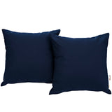 Summon 2 Piece Outdoor Patio Sunbrella® Pillow Set Navy EEI-2002-NAV