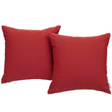 Summon 2 Piece Outdoor Patio Sunbrella® Pillow Set Red EEI-2002-RED