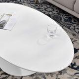 Modway Furniture Lippa 48" Oval-Shaped Wood Top Coffee Table Default Title EEI-2018-WHI