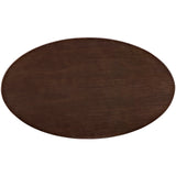 Lippa 48" Oval-Shaped Walnut Coffee Table Walnut EEI-2020-WAL