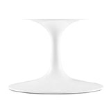 Modway Furniture Lippa 48" Oval-Shaped Artificial Marble Coffee Table Default Title EEI-2022-WHI