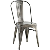 Promenade Side Chair Gunmetal EEI-2027-GME