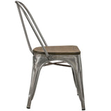 Promenade Bamboo Side Chair GunMetal EEI-2028-GME