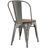 Promenade Bamboo Side Chair GunMetal EEI-2028-GME