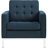 Loft Upholstered Fabric Armchair Azure EEI-2050-AZU
