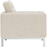 Loft Upholstered Fabric Armchair Beige EEI-2050-BEI