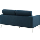Loft Upholstered Fabric Loveseat Azure EEI-2051-AZU