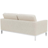 Loft Upholstered Fabric Loveseat Beige EEI-2051-BEI