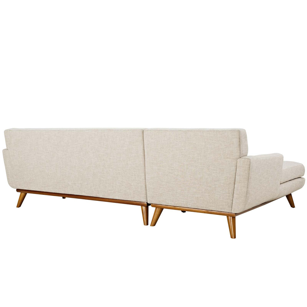 Engage Left-Facing Upholstered Fabric Sectional Sofa Beige EEI-2068-BEI-SET