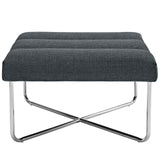 Reach Upholstered Fabric Ottoman Gray EEI-2083-GRY