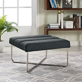 Reach Upholstered Fabric Ottoman Gray EEI-2083-GRY