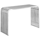 Pipe Stainless Steel Console Table Silver EEI-2104-SLV