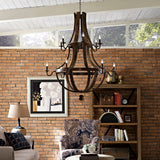 Trebuchet Chandelier Brown EEI-2109-BRN