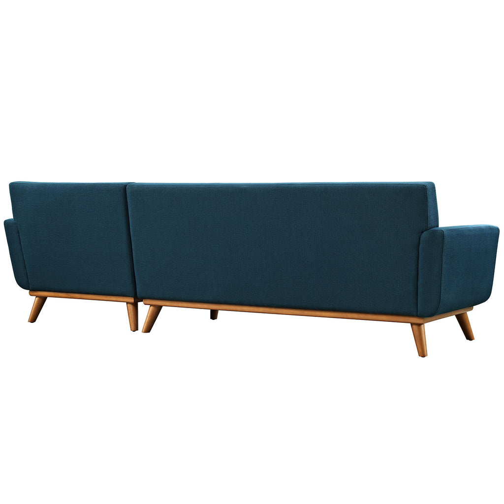 Engage Right-Facing Upholstered Fabric Sectional Sofa Azure EEI-2119-AZU-SET