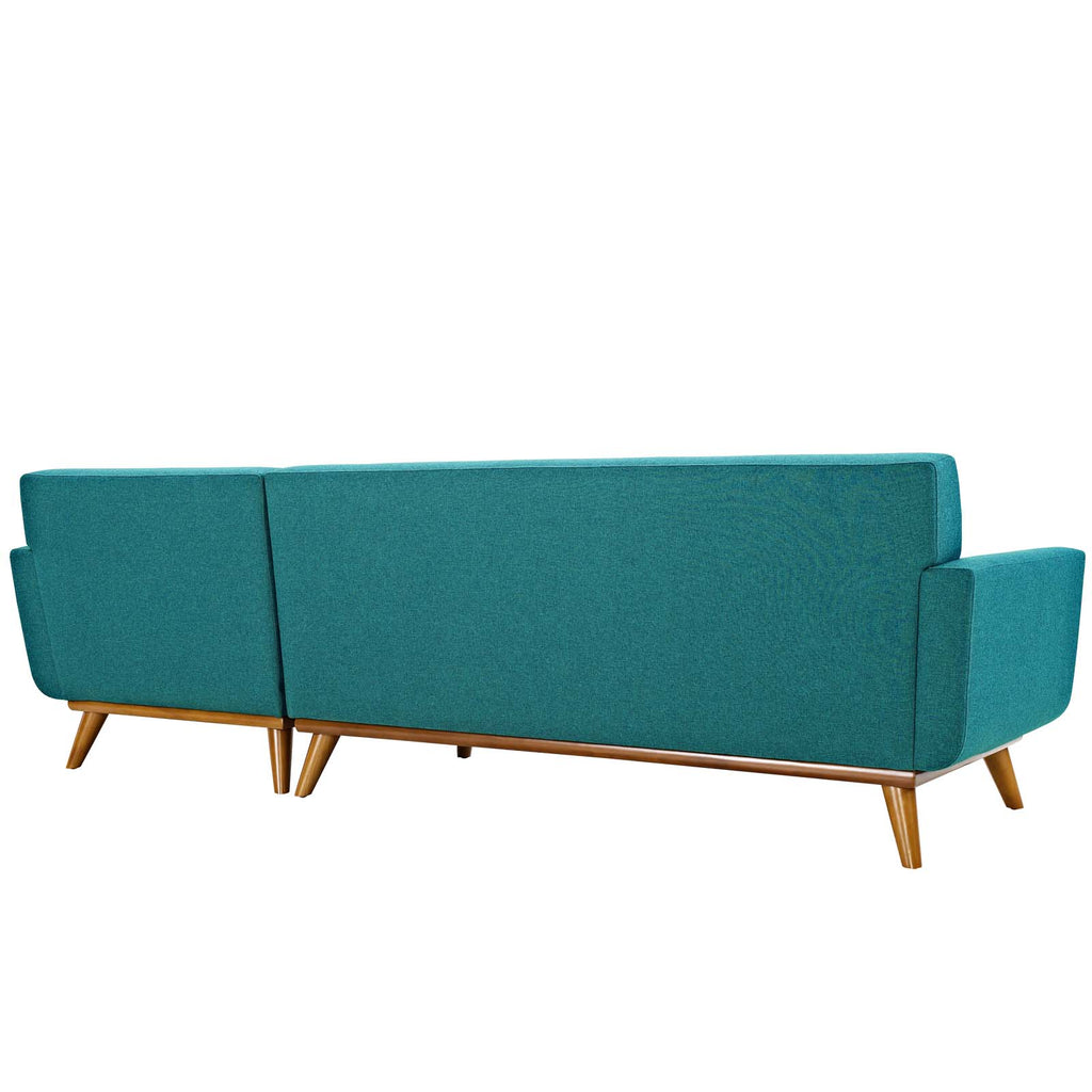 Engage Right-Facing Upholstered Fabric Sectional Sofa Teal EEI-2119-TEA-SET