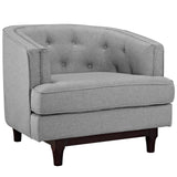 Coast Upholstered Fabric Armchair Light Gray EEI-2130-LGR