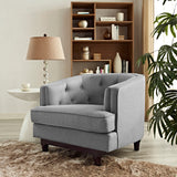 Coast Upholstered Fabric Armchair Light Gray EEI-2130-LGR