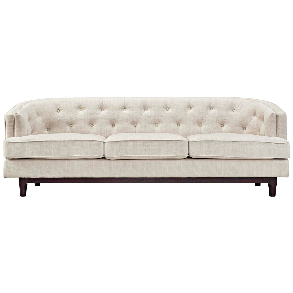 Coast Upholstered Fabric Sofa Beige EEI-2131-BEI