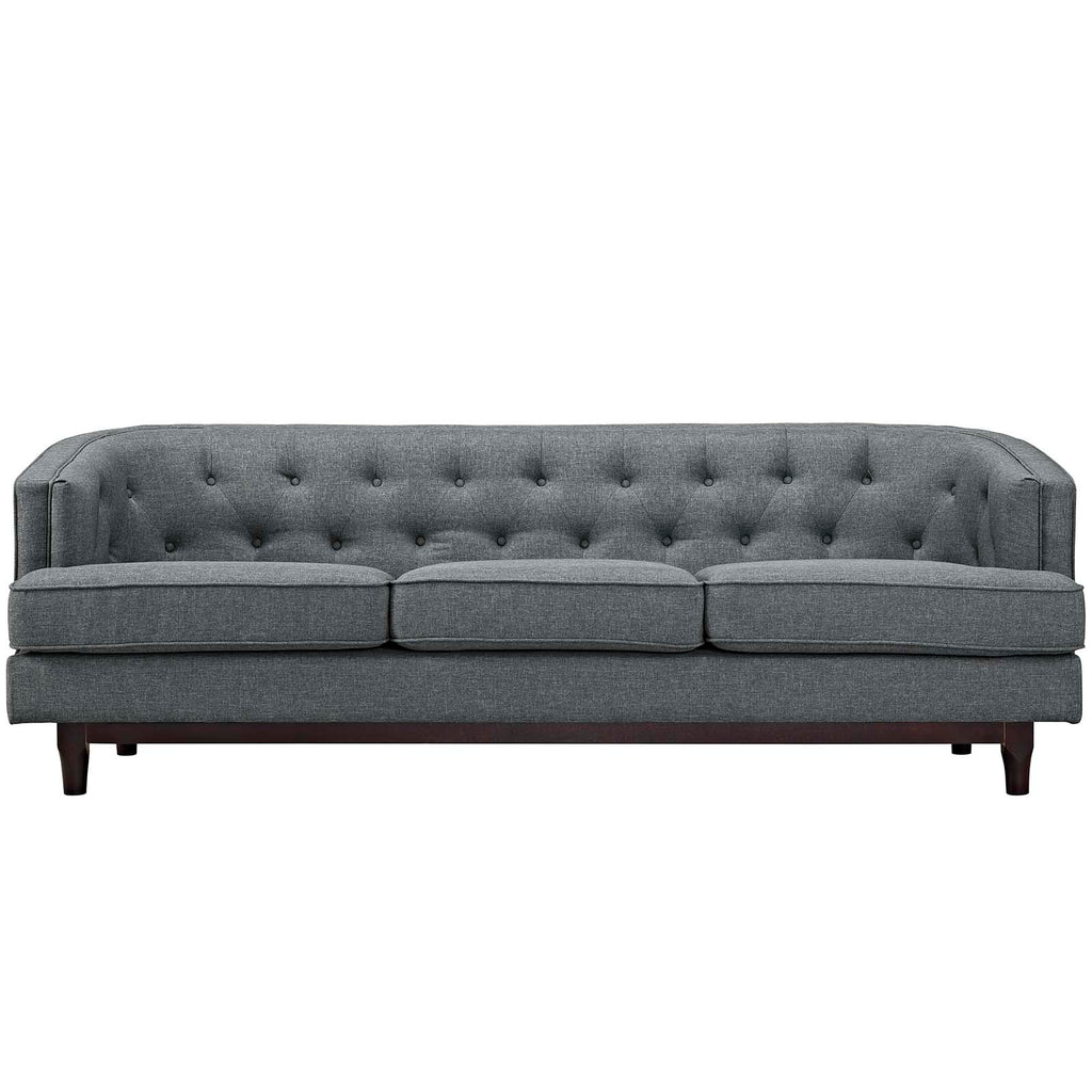 Coast Upholstered Fabric Sofa Gray EEI-2131-GRY