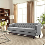 Coast Upholstered Fabric Sofa Light Gray EEI-2131-LGR
