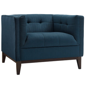 Serve Upholstered Fabric Armchair Azure EEI-2134-AZU