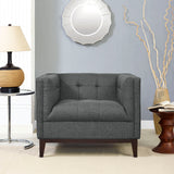 Serve Upholstered Fabric Armchair Gray EEI-2134-GRY