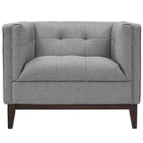 Serve Upholstered Fabric Armchair Light Gray EEI-2134-LGR