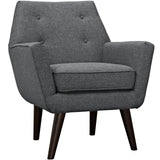 Posit Upholstered Fabric Armchair Gray EEI-2136-GRY