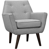 Posit Upholstered Fabric Armchair Light Gray EEI-2136-LGR