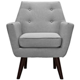 Posit Upholstered Fabric Armchair Light Gray EEI-2136-LGR