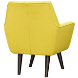 Modway Furniture Posit Upholstered Fabric Armchair Sunny 29 x 30.5 x 33.5