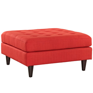 Empress Upholstered Fabric Large Ottoman Atomic Red EEI-2139-ATO