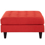 Empress Upholstered Fabric Large Ottoman Atomic Red EEI-2139-ATO