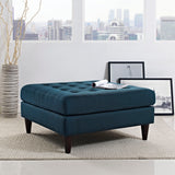 Empress Upholstered Fabric Large Ottoman Azure EEI-2139-AZU