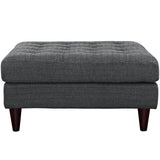 Empress Upholstered Fabric Large Ottoman Gray EEI-2139-DOR