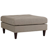 Empress Upholstered Fabric Large Ottoman Granite EEI-2139-GRA