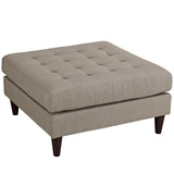 Empress Upholstered Fabric Large Ottoman Granite EEI-2139-GRA