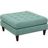 Empress Upholstered Fabric Large Ottoman Laguna EEI-2139-LAG