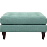 Empress Upholstered Fabric Large Ottoman Laguna EEI-2139-LAG