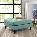 Empress Upholstered Fabric Large Ottoman Laguna EEI-2139-LAG