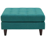 Empress Upholstered Fabric Large Ottoman Teal EEI-2139-TEA