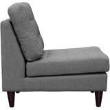 Empress Upholstered Fabric Lounge Chair Gray EEI-2140-DOR