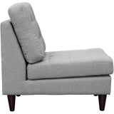 Empress Upholstered Fabric Lounge Chair Light Gray EEI-2140-LGR