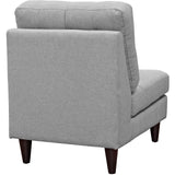 Empress Upholstered Fabric Lounge Chair Light Gray EEI-2140-LGR