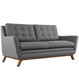 Beguile 3 Piece Upholstered Fabric Living Room Set Gray EEI-2141-DOR-SET